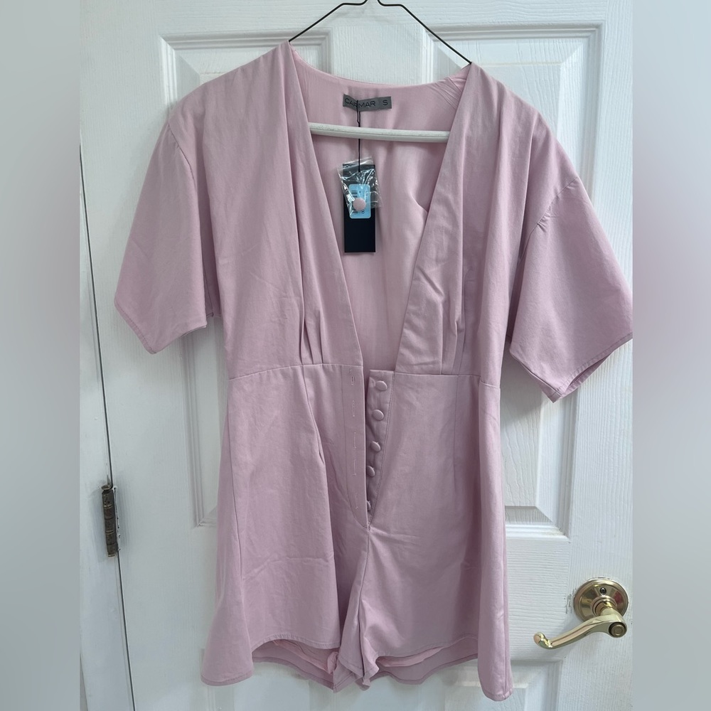 Carmer Plunge Neck Romper